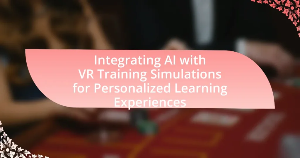 Integrating AI with VR Training Simulations for Personalized Learning Experiences