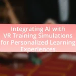 Integrating AI with VR Training Simulations for Personalized Learning Experiences