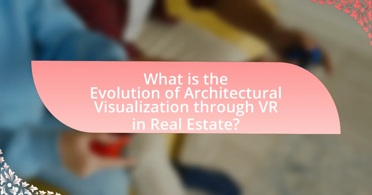 What is the Evolution of Architectural Visualization through VR in Real Estate?